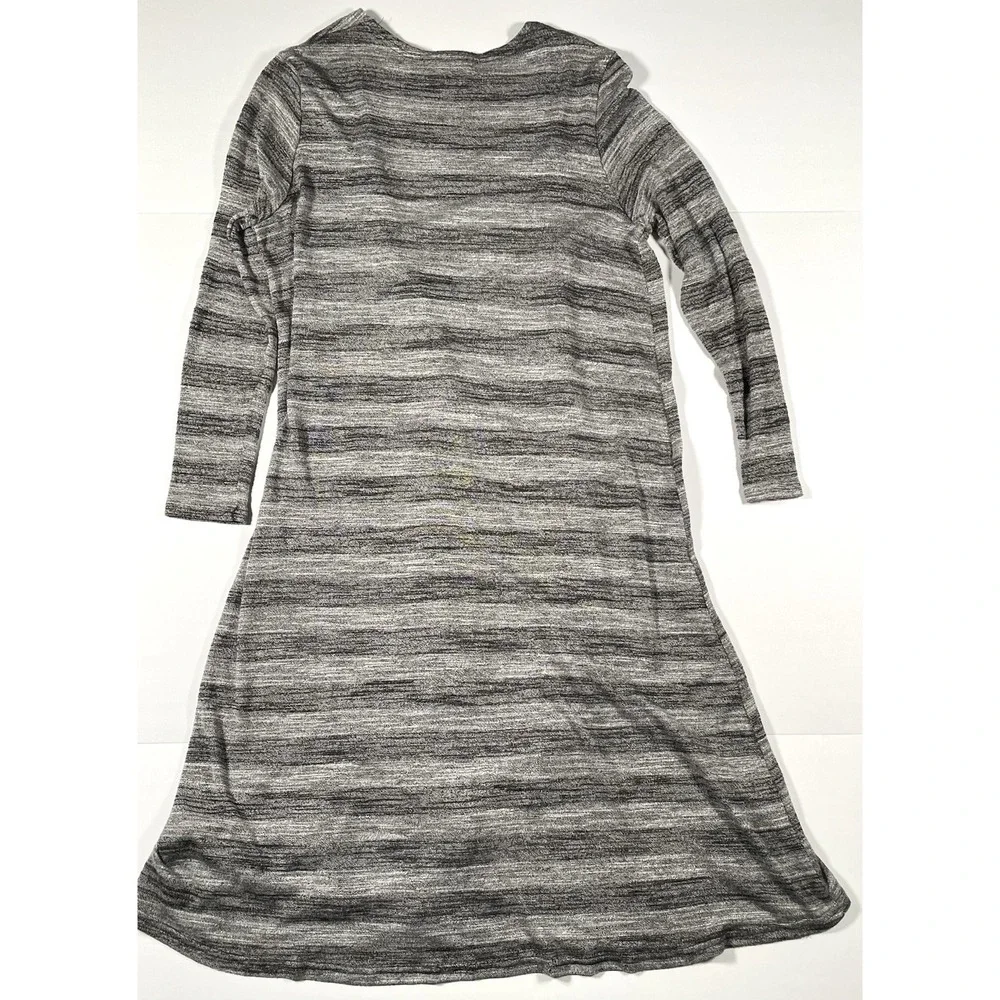 Lularoe Women's Duster Open Front Sarah Cardigan Black White Stripe Size M